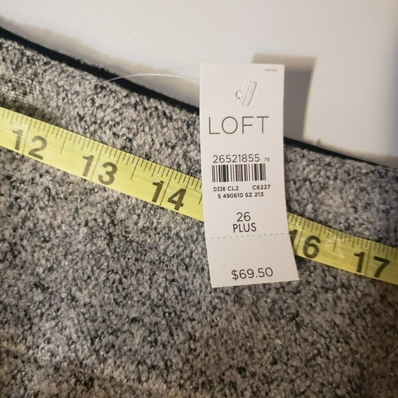Loft Dressbarn Womens Skirt Wool, grey Sz 26 plus elástic waist MSPR $69.50 A - Picture 7 of 7